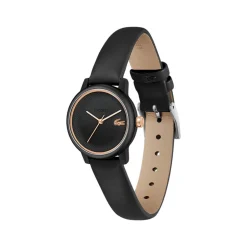 Montre LACOSTE 12.12 swift femme noir bracelet cuir