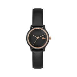 Montre LACOSTE 12.12 swift femme noir bracelet cuir