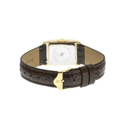 Montre LIP CHURCHILL femme acier doré bracelet cuir marron