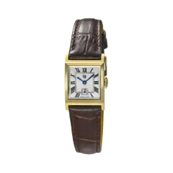 Montre LIP CHURCHILL femme acier doré bracelet cuir marron