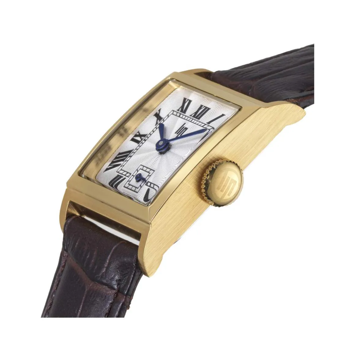 Montre LIP CHURCHILL femme acier doré bracelet cuir marron