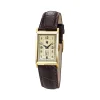 Montre LIP CHURCHILL T18 femme cadran doré bracelet cuir marron