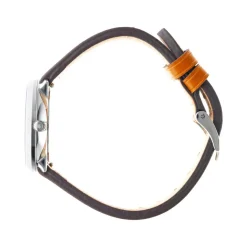 Montre Lip femme acier cuir marron orangé