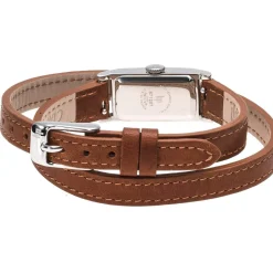 Montre Lip femme acier cuir marron