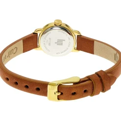 Montre Lip femme acier cuir marron