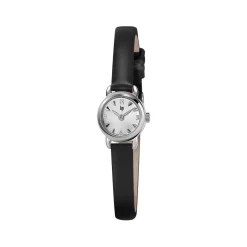 Montre LIP femme analogique, bracelet cuir noir