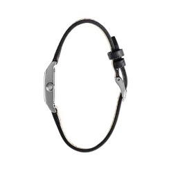 Montre LIP femme analogique, bracelet cuir noir