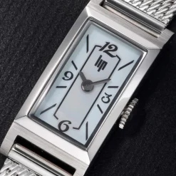 Montre LIP femme analogique, bracelet métal argent
