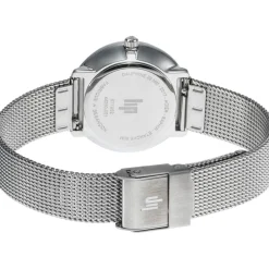 Montre LIP femme analogique, bracelet métal argent