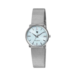 Montre LIP femme analogique, bracelet métal argent