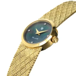 Montre LIP femme bracelet métal doré