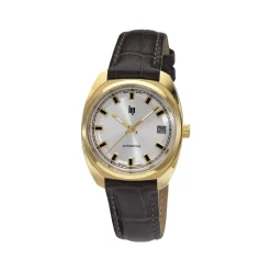 Montre LIP Général de Gaulle mixte automatique, bracelet cuir marron