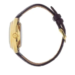 Montre LIP Général de Gaulle mixte automatique, bracelet cuir marron