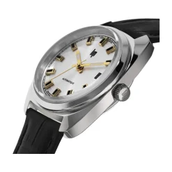Montre LIP Général de Gaulle mixte automatique, bracelet cuir noir