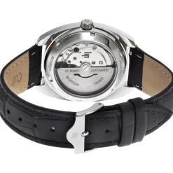 Montre LIP Général de Gaulle mixte automatique, bracelet cuir noir