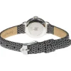 Montre LIP Henriette femme acier bracelet cuir gris