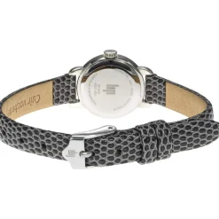 Montre LIP Henriette femme acier bracelet cuir gris