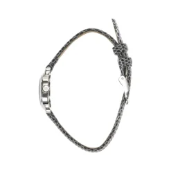 Montre LIP Henriette femme acier bracelet cuir gris