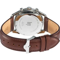 Montre LIP Himalaya chronographe homme cadran vert bracelet cuir marron