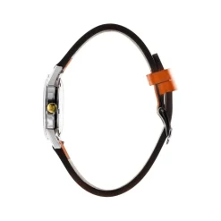 Montre LIP Himalayafemme acier bracelet cuir orange