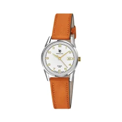 Montre LIP Himalayafemme acier bracelet cuir orange