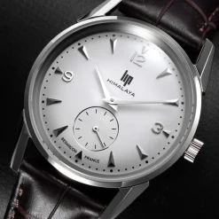 Montre Lip Himalaya homme acier bracelet cuir