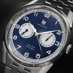 Montre LIP Himalaya homme acier bracelet métal argent