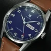Montre LIP Himalaya homme acier bracelet cuir marron clair