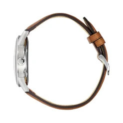 Montre LIP Himalaya homme acier bracelet cuir marron clair