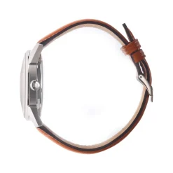 Montre Lip homme acier cuir marron