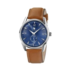 Montre Lip homme acier cuir marron