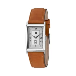 Montre Lip homme acier cuir marron