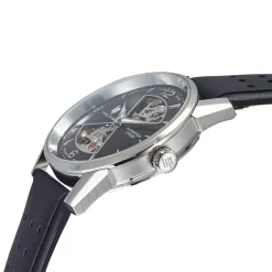 Montre Lip homme acier cuir noir