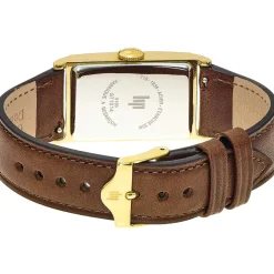 Montre Lip homme acier doré cuir marron