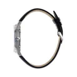 Montre LIP homme analogique, bracelet cuir noir