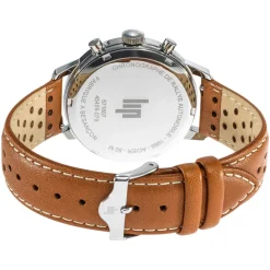Montre LIP homme analogique, bracelet cuir marron