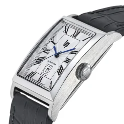 Montre LIP homme automatique, bracelet cuir noir