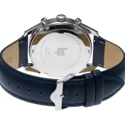 Montre Lip homme chronographe acier cuir bleu
