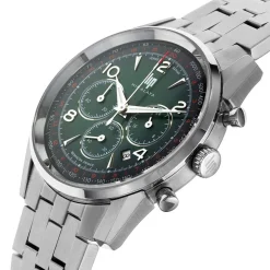 Montre LIP homme chronographe, bracelet métal argent