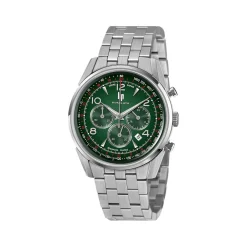 Montre LIP homme chronographe, bracelet métal argent