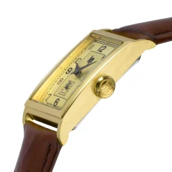 Montre Lip homme cuir acier doré
