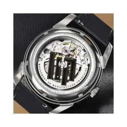 Montre LIP MANUFACTURE annapurna mixte automatique, bracelet cuir noir