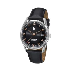 Montre LIP MANUFACTURE annapurna mixte automatique, bracelet cuir noir