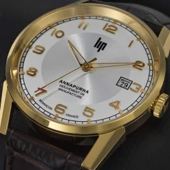 Montre LIP MANUFACTURE annapurna mixte automatique, bracelet cuir noir