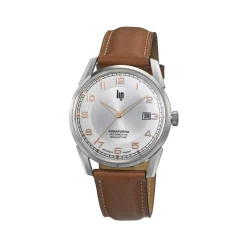Montre LIP MANUFACTURE annapurna mixte automatique, bracelet cuir camel
