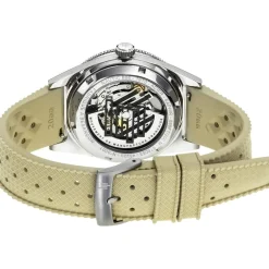 Montre LIP MANUFACTURE nautic 666 mixte automatique, bracelet silicone beige