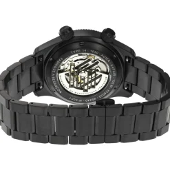 Montre LIP MANUFACTURE type 14 homme automatique, bracelet acier inoxydable noir