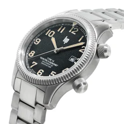 Montre LIP MANUFACTURE type 14 homme automatique, bracelet acier inoxydable argent
