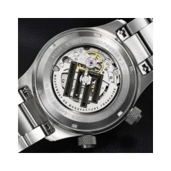 Montre LIP MANUFACTURE type 14 homme automatique, bracelet acier inoxydable argent