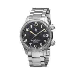 Montre LIP MANUFACTURE type 14 homme automatique, bracelet acier inoxydable argent